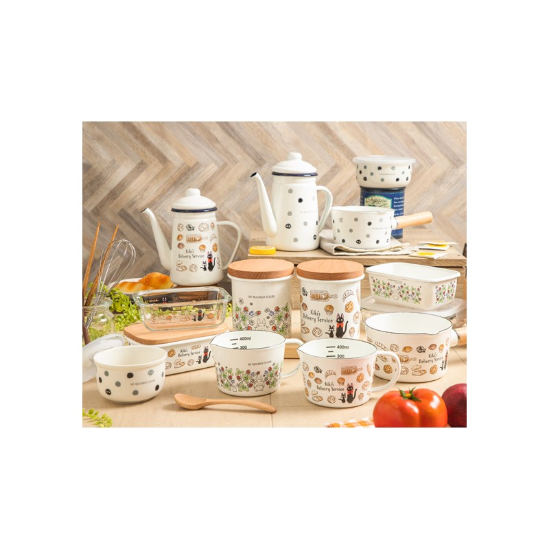 Kitchen and tableware - Enamel butter dish with wooden lid Soot Sprites 500ml - My Neighbor T