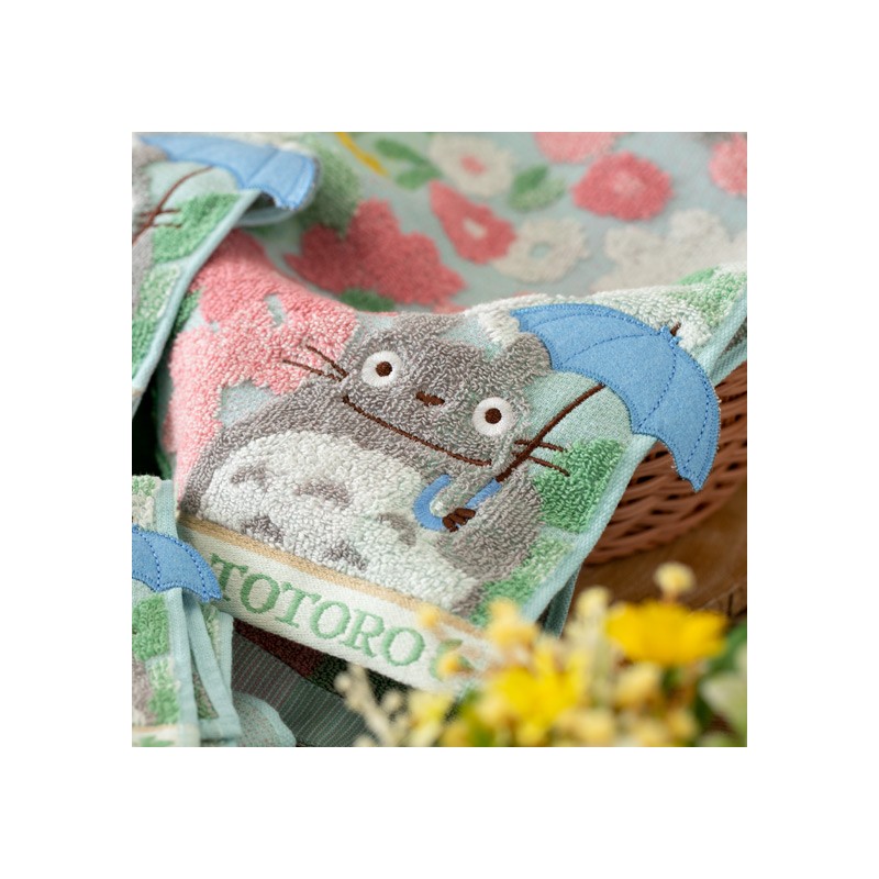 Household linen - Mini Towel Totoro Flower Fields 25x25 cm - My Neighbor Totoro