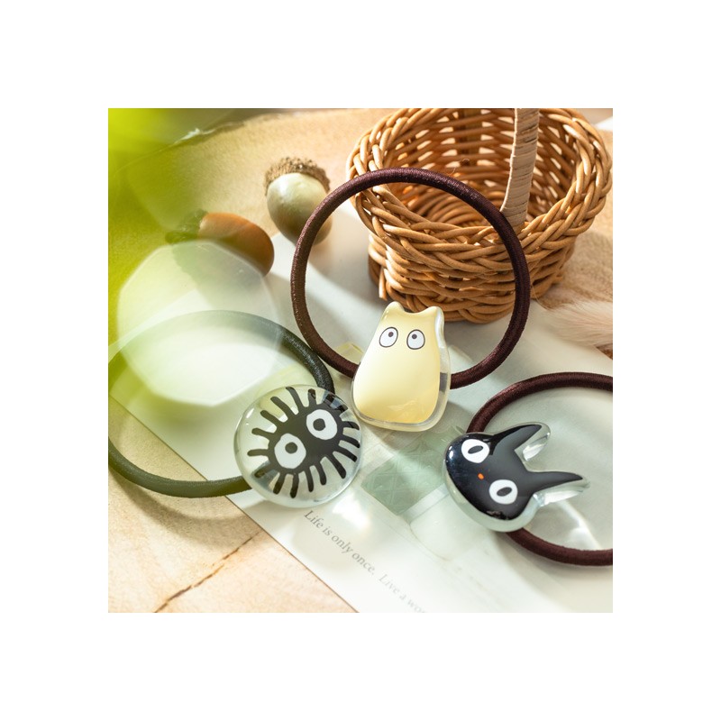 Accesorios - Elástico capilar transparente Puntos negros - Mi vecino Totoro