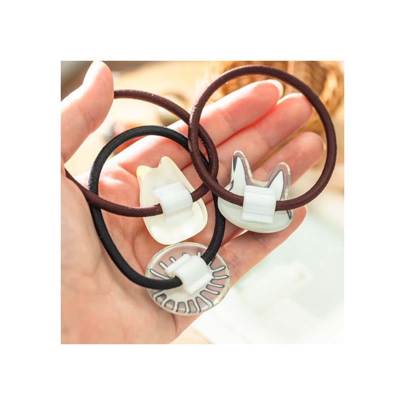 Accesorios - Elástico capilar transparente Puntos negros - Mi vecino Totoro