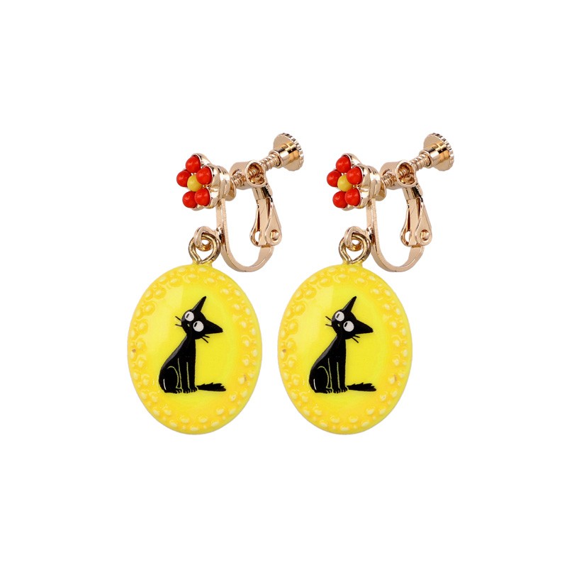 Joyería - Pendientes de clip amarillo fantasía Jiji - Nicky la petite sor