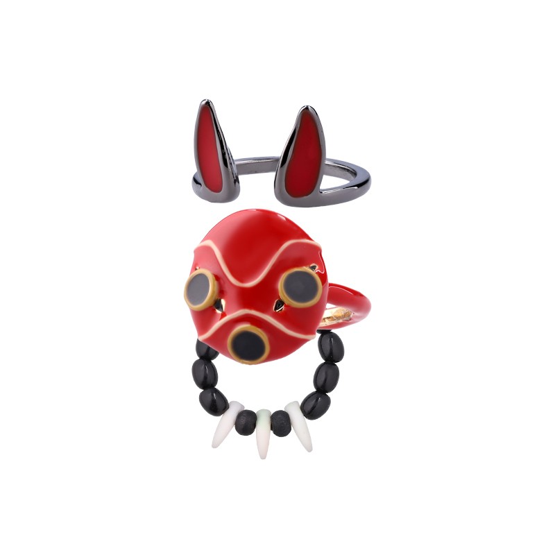 Jewellery - Three Ring Set San’s mask - Princess Mononoke