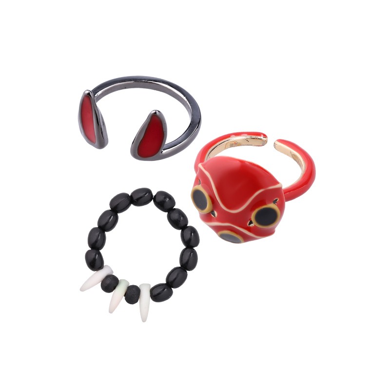 Jewellery - Three Ring Set San’s mask - Princess Mononoke