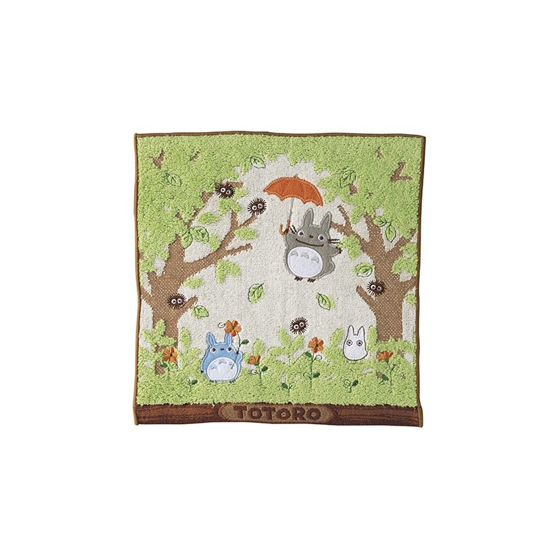 Linge de maison - Mini Serviette Totoro Dans le bosquet 25x25 cm - Mon Voisin Totoro