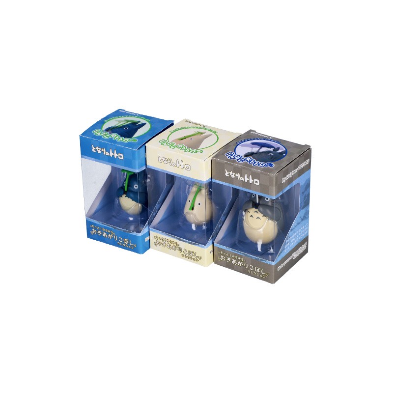 Jouets - Figurine Culbuto Totoro Bleu avec feuille - Mon Voisin Totoro