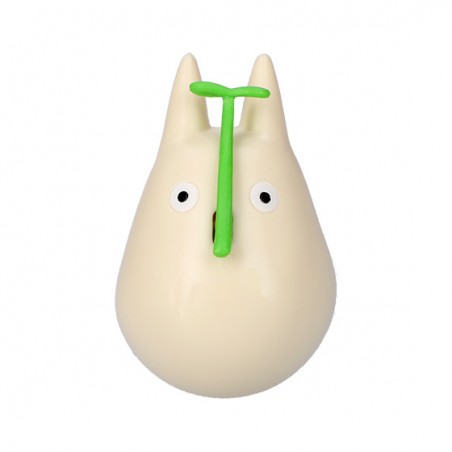 Jouets - Figurine Culbuto Totoro Blanc avec feuille - Mon Voisin Totoro