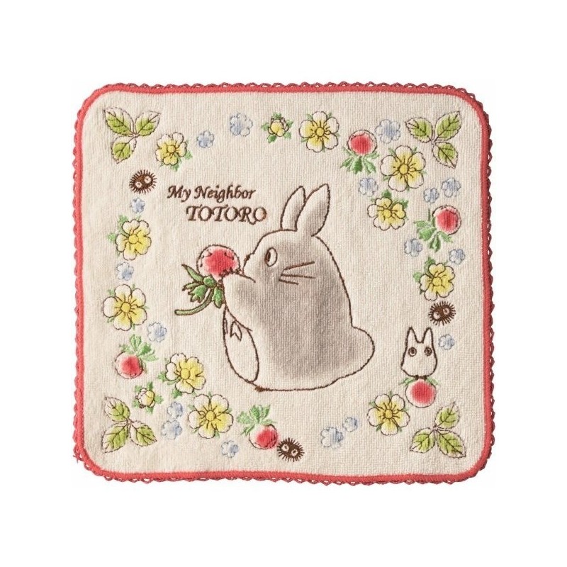 Household linen - Mini Towel Totoro Stawberry 25x25 cm - My Neighbor Totoro