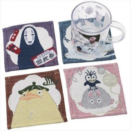 Kitchen and tableware - Set of 4 Coasters Chihiro Pastel - Sprited Away