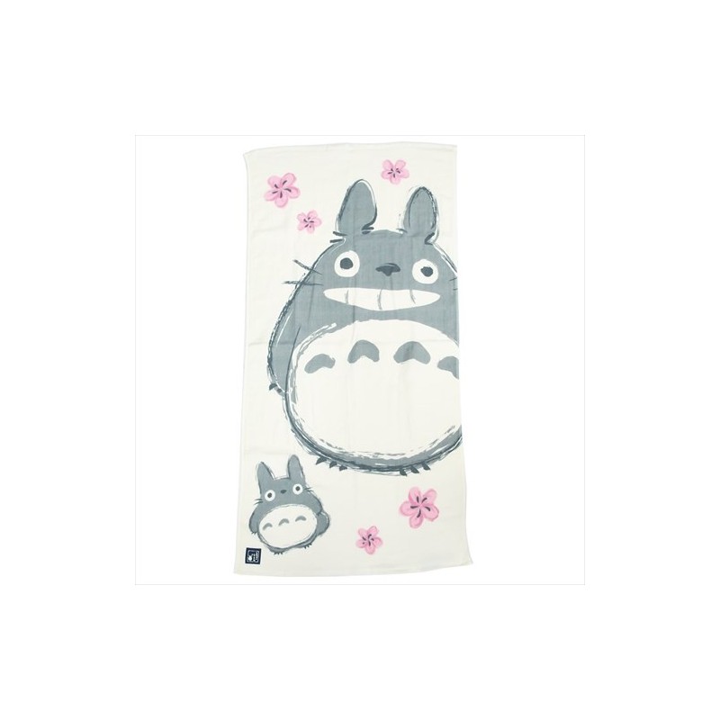 Linge de maison - Grande Serviette Imabari Totoro Sakura 60x120 cm - Mon Voisin Totoro
