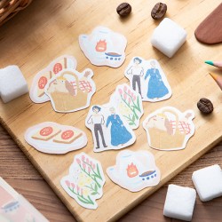 Petit matériel - Set de stickers Break Time Fleurs - Le Château ambulant