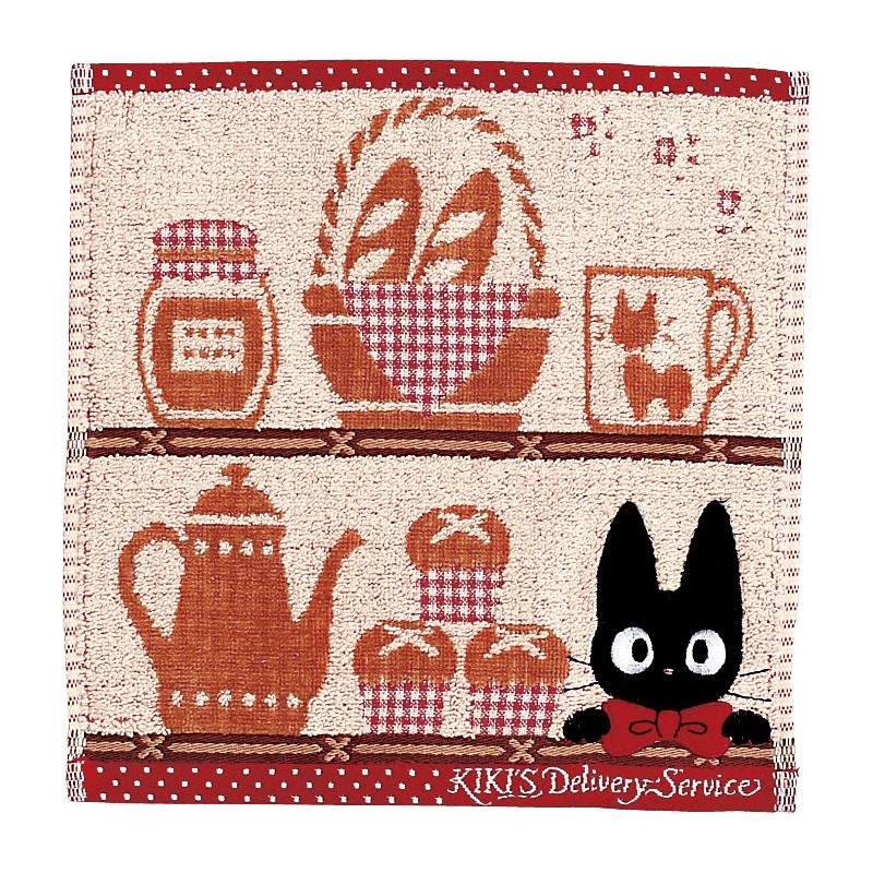 Linge de maison - Mini Serviette Jiji Étagères 25x25 cm - Kiki la petite sorcière
