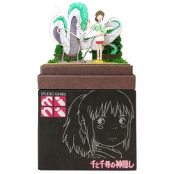 Teatros de papel - Diorama de papel Haku dragón & Chihiro - El viaje de Chihiro
