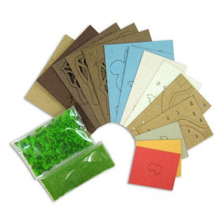 Teatros de papel - Mei y Totoro Túnel secreto diorama de papel - Mi vecino Totoro