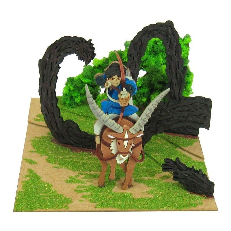 Théâtres de papier - Diorama papier Ashitaka en forêt - Princesse Mononoké
