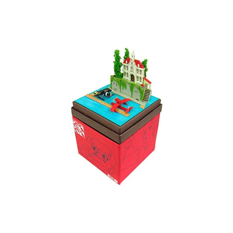 Teatros de papel - Adriano diorama de papel y hidroavión de caza - Porco Rosso