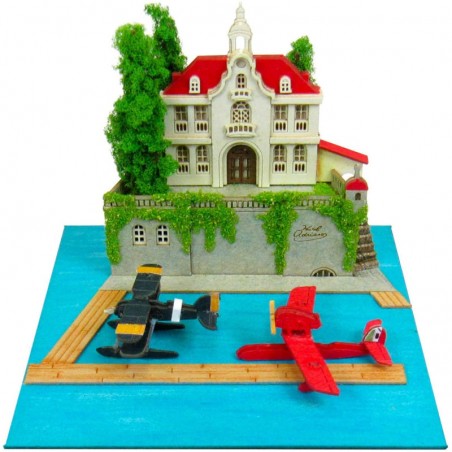 Teatros de papel - Adriano diorama de papel y hidroavión de caza - Porco Rosso