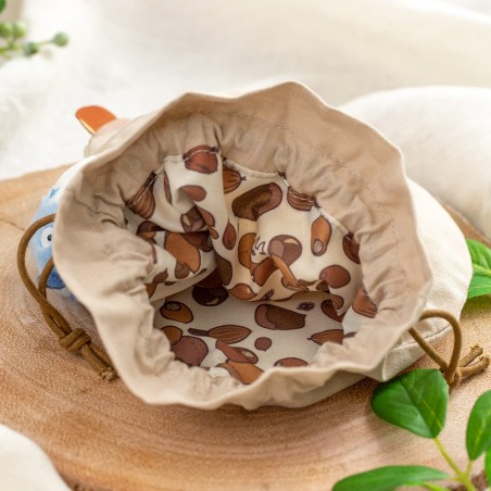 Bags - Laced pouch with Middle Totoro - My Neighbour Totoro