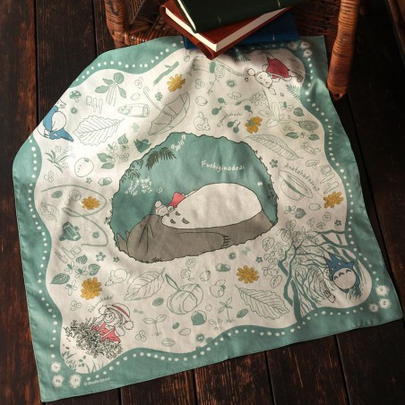 Textil - Pañuelo grande Encuentro misterioso 53x53 cm - Mi vecino Totoro