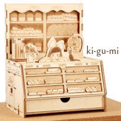 Maquettes - Maquette en bois Kigumi Boulangerie - Kiki la petite sorcière