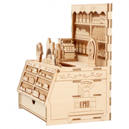 Maquetas - Maqueta de madera Panadería Kigumi - Nicky, la aprendiz de bruja