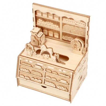 Maquetas - Maqueta de madera Panadería Kigumi - Nicky, la aprendiz de bruja