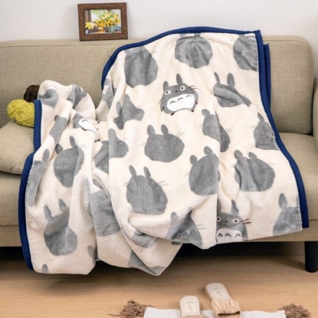 Ropa de hogar - Manta grande Silueta Totoro Gris 200x140 cm - Mon Voisin Toto