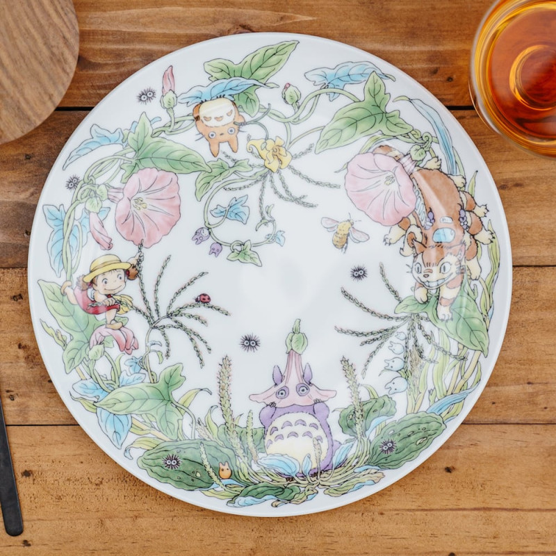 Porcelana japonesa - Plato 23 cm Totoro Liseron - Mon Voisin Tororo