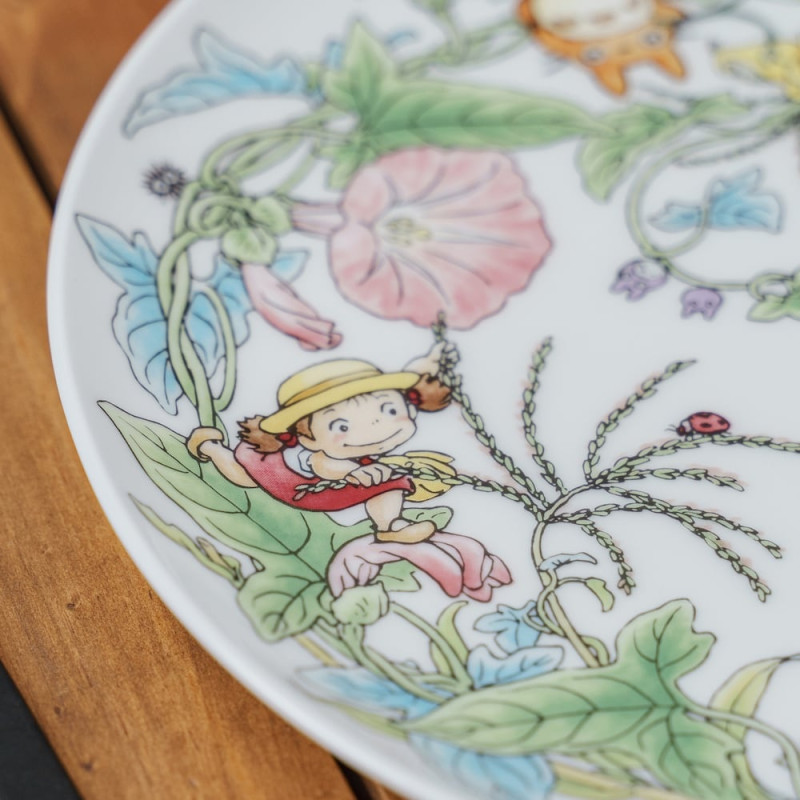 Porcelana japonesa - Plato 23 cm Totoro Liseron - Mon Voisin Tororo