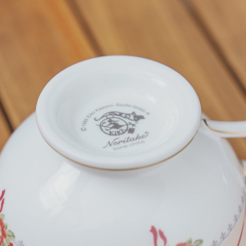 Porcelana japonesa - Jiji Taza y platillo - Nicky, la aprendiz de bruja