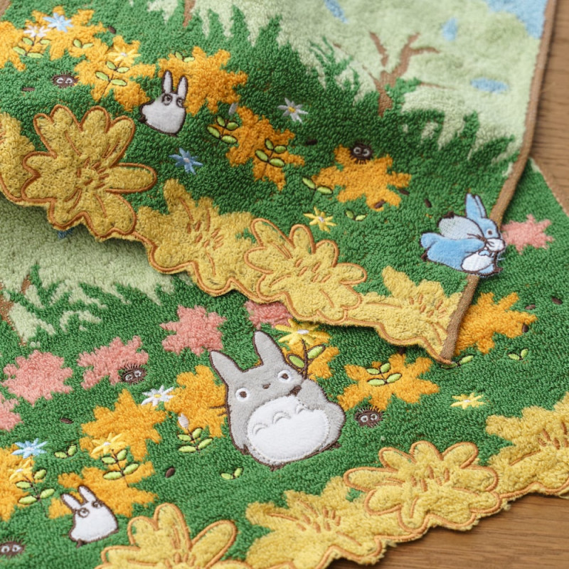 Ropa de hogar - Mini Toalla Totoro azul y blanca 25x25 cm - Mon Voisin Totor