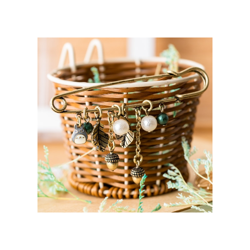 Bijoux - Broche épingle à nourrice Totoro & Feuilles - Mon Voisin Totoro