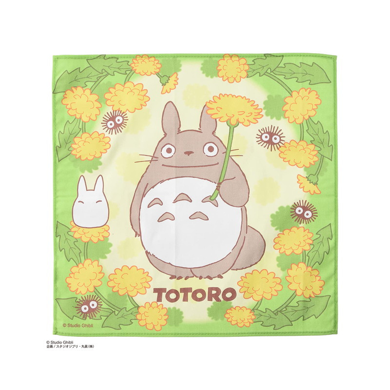 Textile - Mouchoir Silhouette Totoro Pissentlit 43 x 43 cm - Mon VoisinTotoro