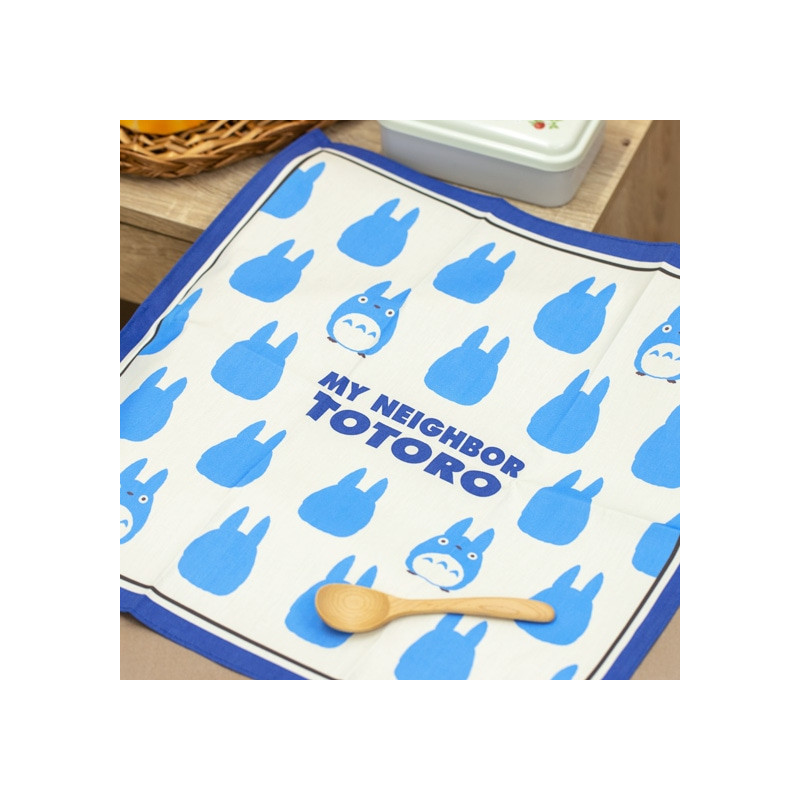 Textile - Mouchoir Silhouette Totoro Bleu 43 x 43 cm - Mon VoisinTotoro