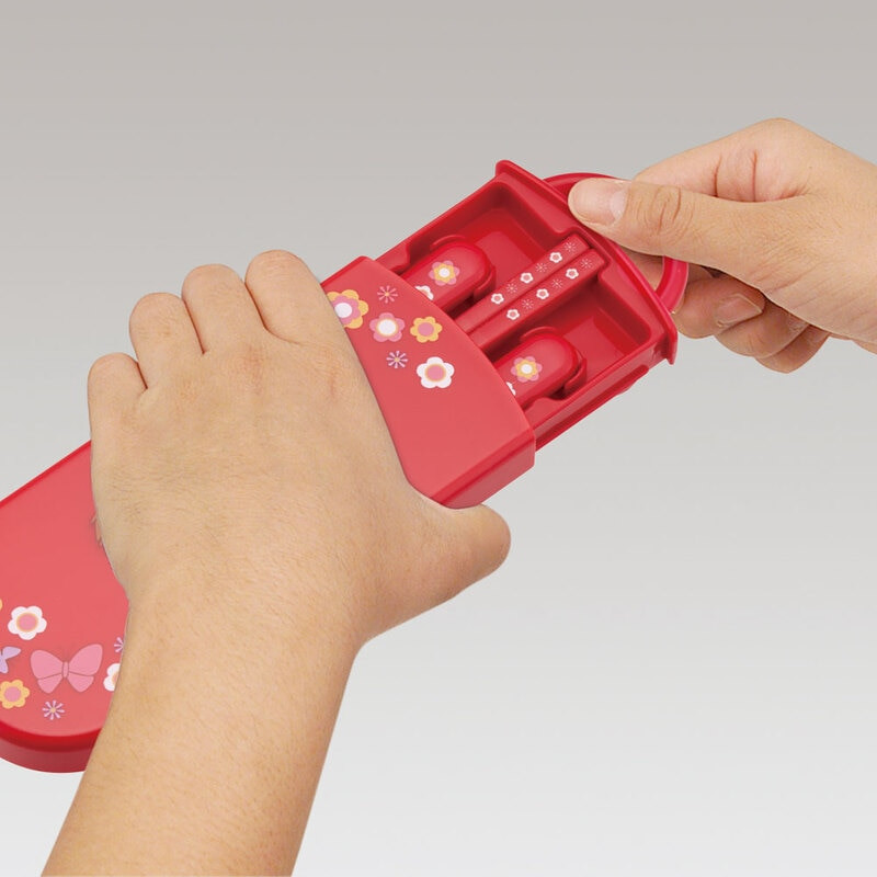 Palillos - Juego de palillos rojos Mei cuchara tenedor - Mi vecino Totoro