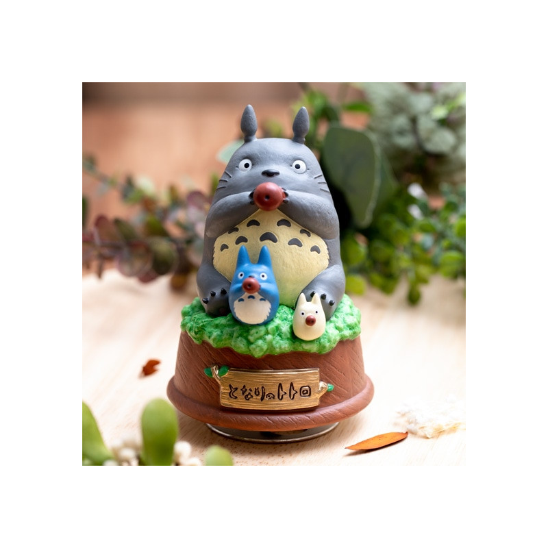 Boites à musiques - Grande Statue Musicale Totoro joue de l’ocarina - Mon Voisin Totoro