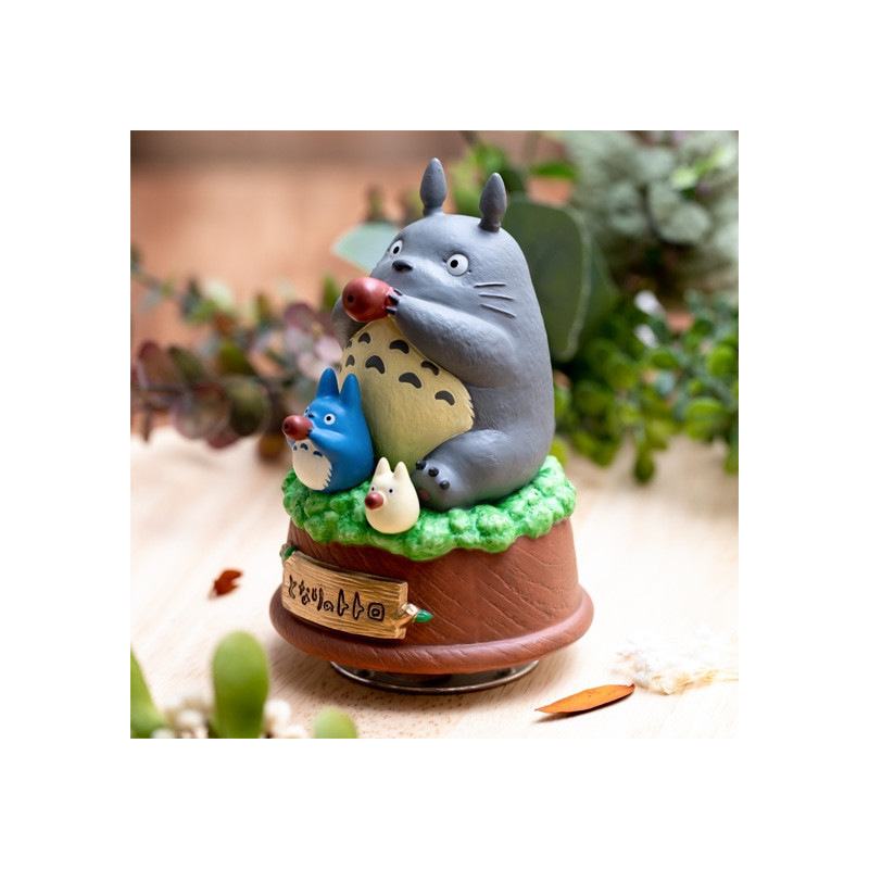 Boites à musiques - Grande Statue Musicale Totoro joue de l’ocarina - Mon Voisin Totoro