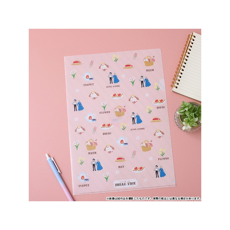 Storage - Clear File A4 Break Time Flowers - Howl's Moving Castle