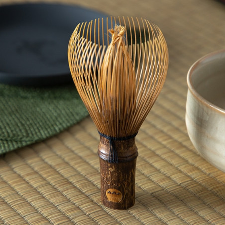 Porcelana japonesa - Bol de matcha y batidor Akahada-yaki - Mi vecino Totoro