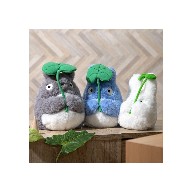 Peluches Nakayoshi - Peluche Nakayoshi Totoro Gris avec feuille - Mon Voisin Totoro