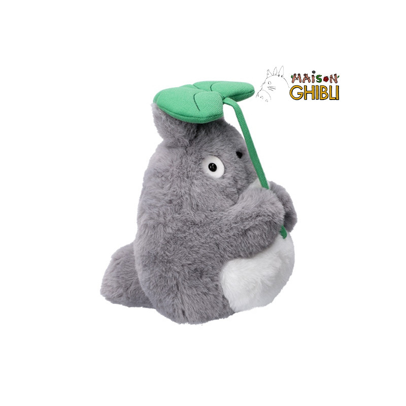 Peluches Nakayoshi - Peluche Nakayoshi Totoro Gris avec feuille - Mon Voisin Totoro