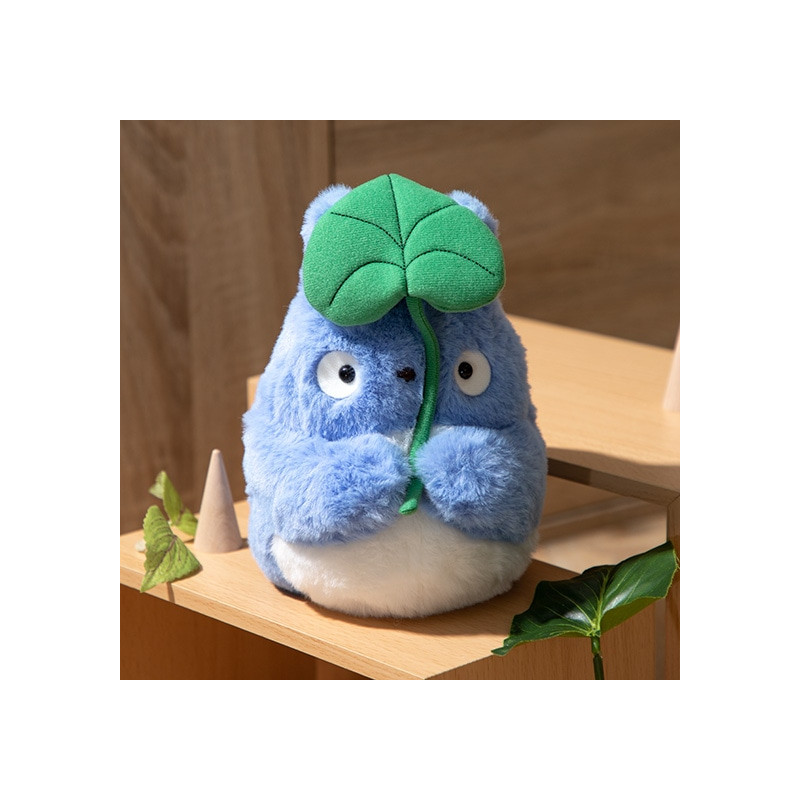 Peluches Nakayoshi - Peluche Nakayoshi Totoro Bleu avec feuille - Mon Voisin Totoro