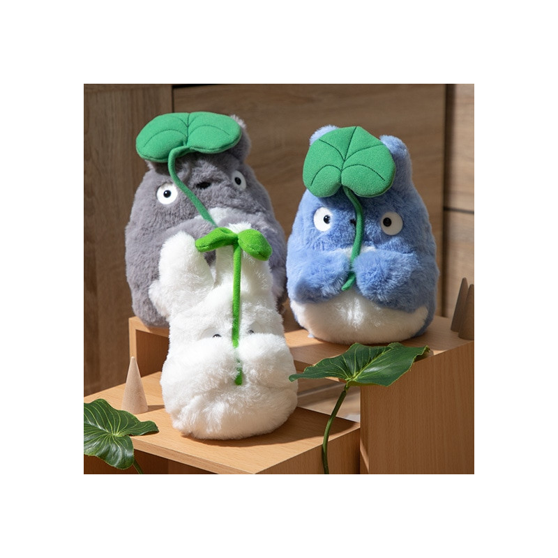 Peluches Nakayoshi - Peluche Nakayoshi Totoro Bleu avec feuille - Mon Voisin Totoro
