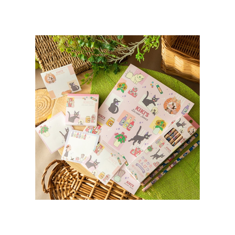 Écriture - Set de 12 Crayons 2B Jiji & Kiki Shopping - Kiki la petite sorcière