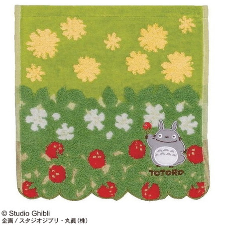 Ropa de hogar - Toalla Mini Totoro Flores y Fresas 25x25 cm - Mi vecino Totoro