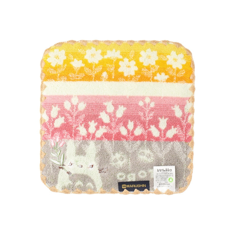 Linge de maison - Mini Serviette Totoro Fleurs Sauvages 25x25 cm - Mon Voisin Totoro
