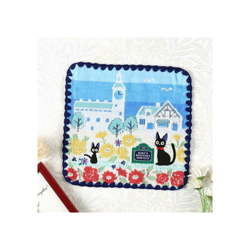 Linge de maison - Mini Serviette Rues de Paris 25x25 cm - Kiki la petite sorcière