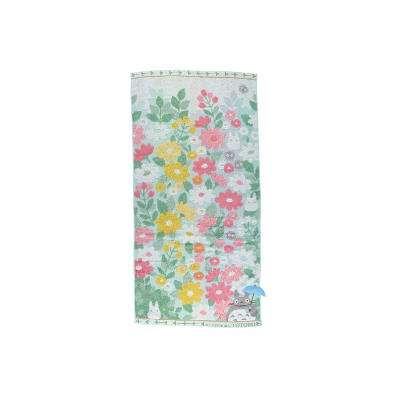 Household linen - Large Bath Towel Totoro Flower Fields 60x120 cm - My Neighbor Totoro