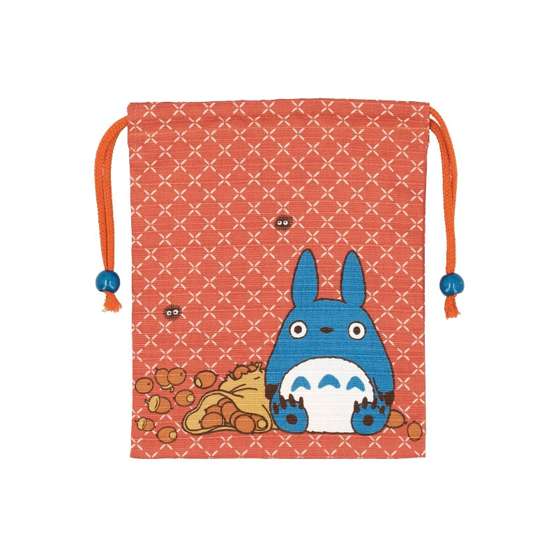 Sacs - Sacoche Tissu Orange Totoro Bleu - Mon Voisin Totoro