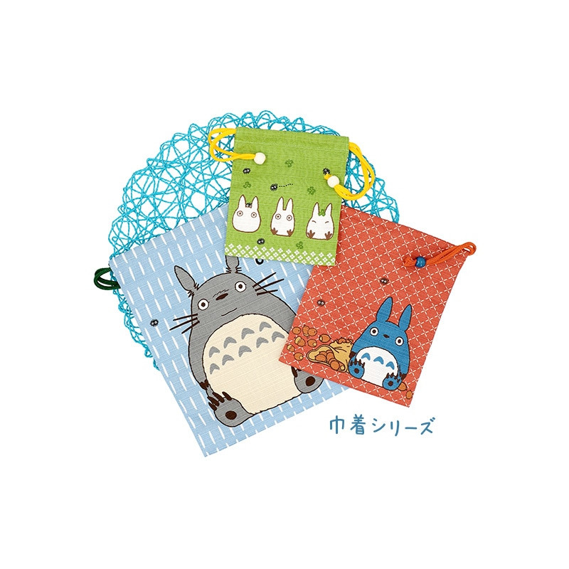 Sacs - Sacoche Tissu Orange Totoro Bleu - Mon Voisin Totoro