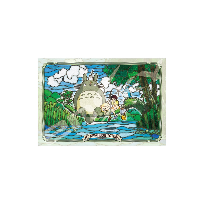 Jigsaw Puzzles - Stained glass Puzzle 300P Totoro Fishing - My Neighbor Totoro